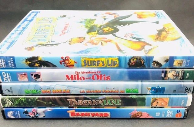 (5) DISNEY NICKELODEON Tarzan Barnyard Bob Surfs Up Milo Kids Children ...