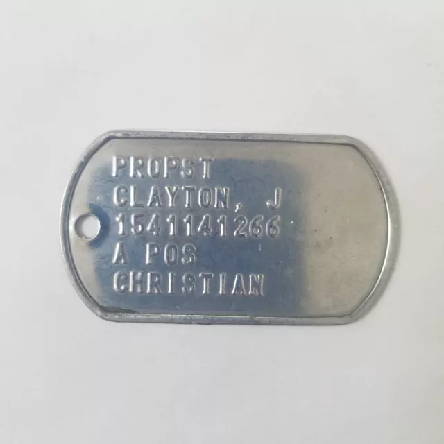 Dog tag propst clayton j a pos Christian G
