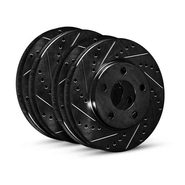 R1 Concepts Front Rear Brake Rotor Kit |Brake Rotors| Brake Disc |Drilled And