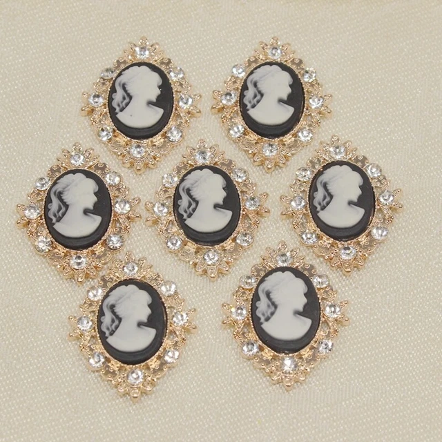 10 Stück Legierung Perle Kristall Knöpfe Strasssteine Glitzersteine Strass