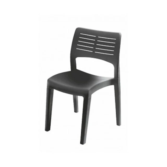 Sedia Giardino Ischia Effetto Rattan - Impilabile Antracite, Resina Polipropilene Resistente - Foto 10