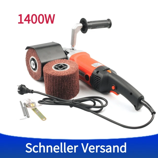 Satiniermaschine 1400W – Elektrische Schleifmaschine Mit 6 Geschwindigkeiten Zum Polieren & Bürsten