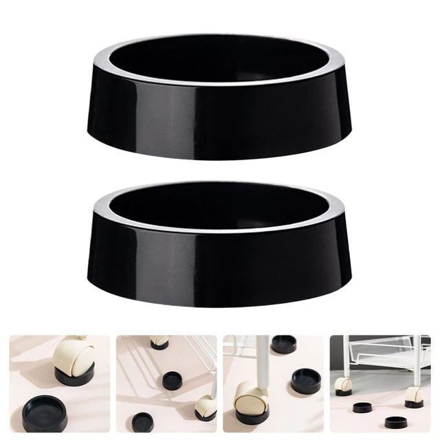 2 piezas Disco fijo deslizante para mesa Vaso de rodillos de goma Hogar