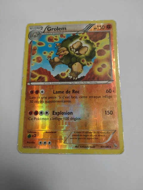 2014 Pokemon Holo Reverse Grolem 47/106 Card