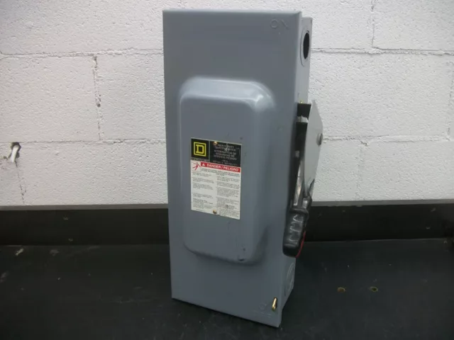 Square D Disconnect Type 1 H363 100Amp 600Volt 3Pole Fusible Miss Arc Shield