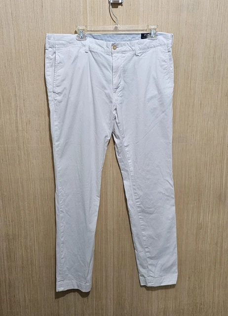 Polo Ralph Lauren Mens Size 36Wx34L Stretch Slim White Chino Pants
