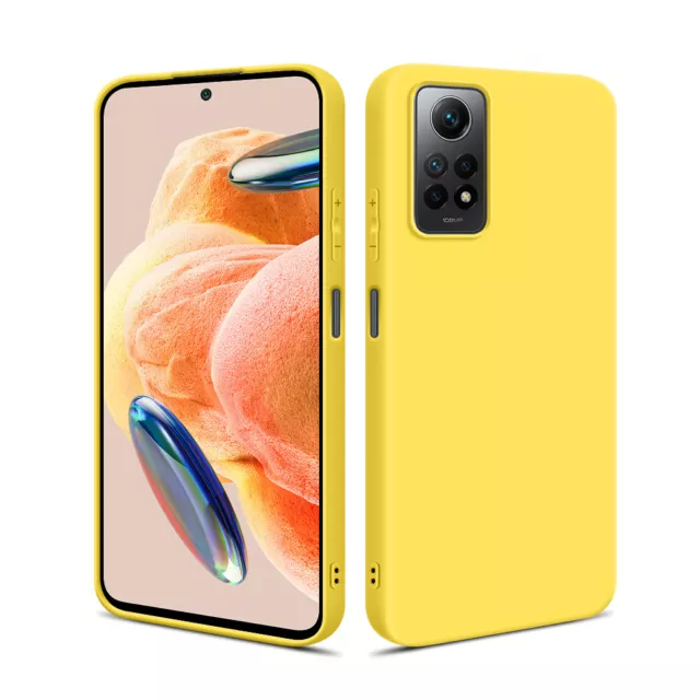 HSP Handy Hülle Xiaomi Redmi Note 12 Pro 4G | Gelb Silikon Schutz Case Cover TPU