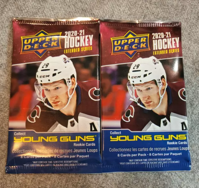 2020-21 Upper Deck Hockey Extended Series (2) 8 Card Packs - See Checklist