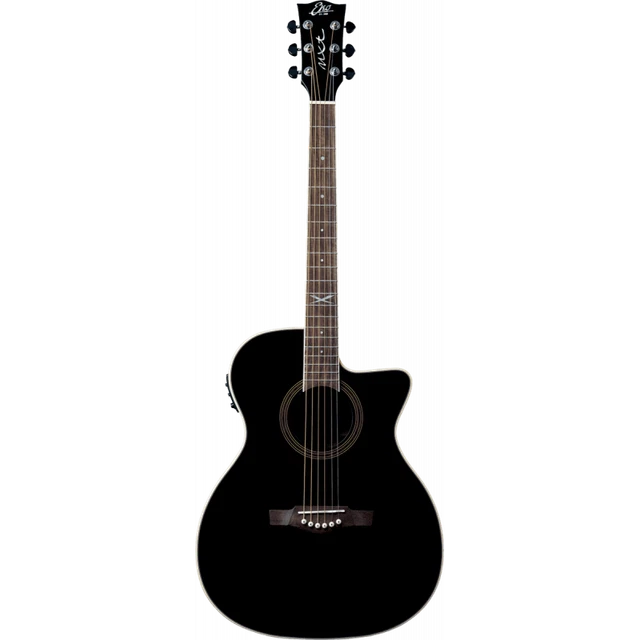 Eko NXT-A100CWE-BLK - Guitare acoustique Auditorium cutaway électro See Through