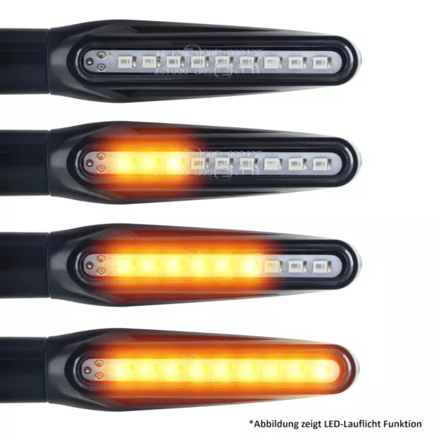 4x Universal Motorrad Roller LED Blinker + Relais mit E-Prüfzeichen / Lauflicht 2