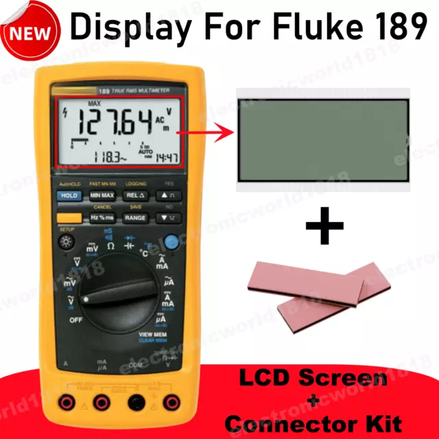 Per Fluke 189 True RMS multimetro industriale digitale parte schermo LCD nuovo