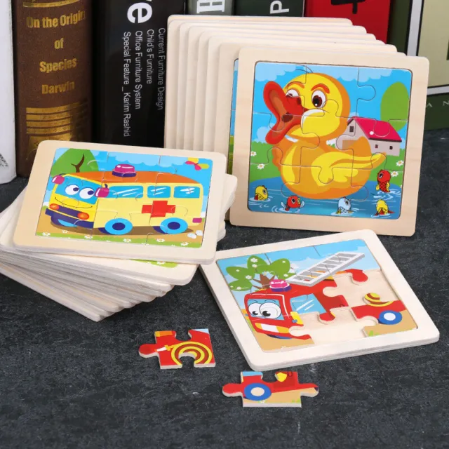 Kids Wooden Montessori Educational Animal Jigsaw Puzzle Game for Toddler Childre