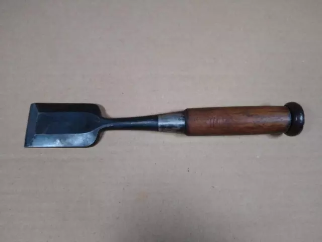 japanese vintage woodworking carpentry tools chisel nomi blade 36mm wood handle