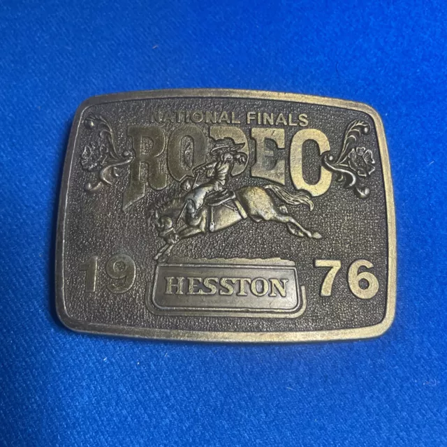 1976 Hesston National Finals Rodeo NFR Limited Edition Collectors Belt Buckle