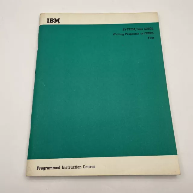 IBM system 360 COBOL writing programs COBOL text￼ vtg instruction course 196￼6