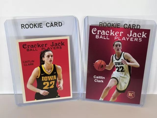 CAITLIN CLARK 2 Rookie Card Lot Iowa Hawkeyes Indiana Fever WNBA #1 ...