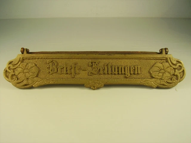 Antike Jugendstil Briefkasten Amatur Bronze um 1900 (H)