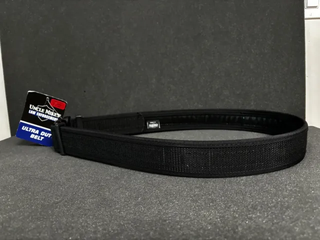 Uncle Mikes Ultra Duty Equipment Belt Mirage Plain Black 2"- X-Large 44"-48"