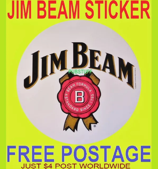 Jim Beam Bourbon Sticker ~ Brand New Genuine Merchandise Decal ~ Free Postage