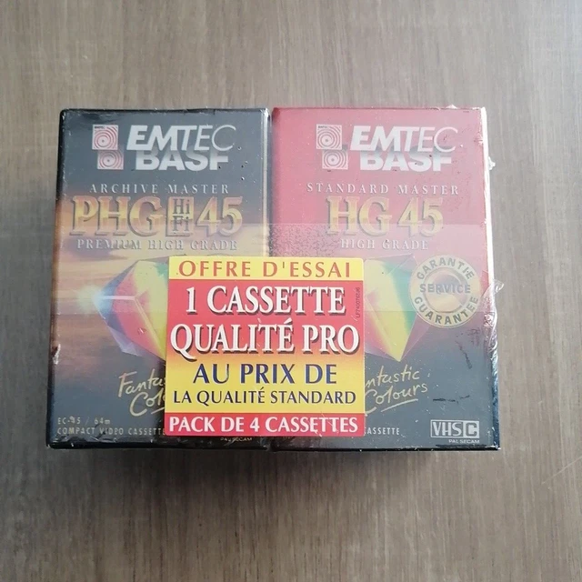Cassette VHS BASF E300 Extra Quality 5 heures / Neuf sous