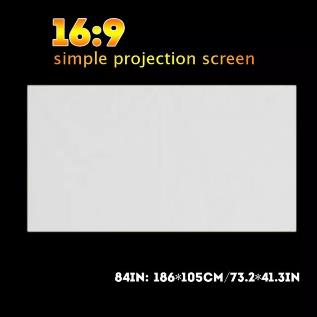 84 Inch Projector Curtain -Light Durable Projector Screen for Movie8411