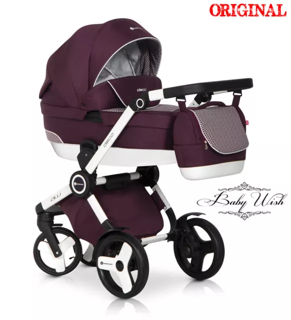 Eurocart Déco Bébé Landau 2in1, 3in1, Isofix + Nacelle+Poussette +Siège Auto