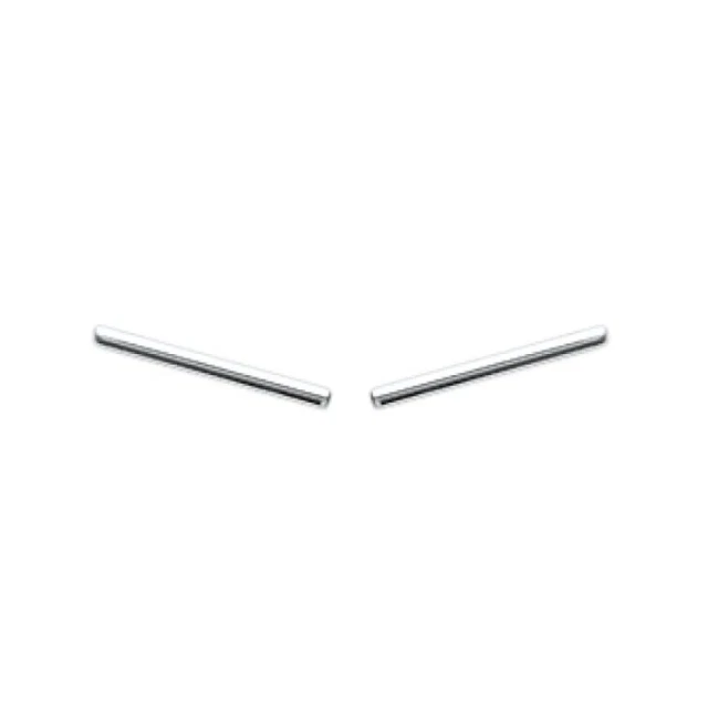 Boucles D'Oreilles Pendantes Argent 925 - 30 Mm - Clous - Rhodié - CENTMILLE