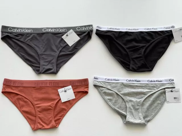 CK Calvin Klein Womens Girls Logo Cotton Stretch Bikini Hipster Underwear 1 Pack