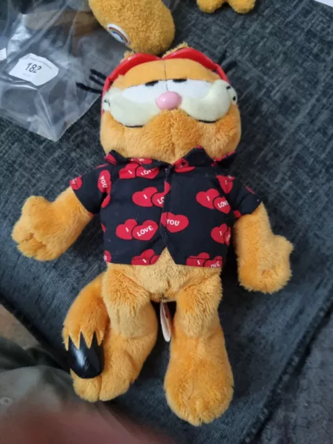 TY Garfield Ginger Cat Happy Valentines Day Plush Soft Toy Rare