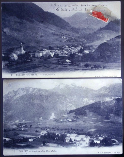 Haute-Savoie Lullin 1910 Cartes Postales Anciennes Photo Cpa Village Mont Billat
