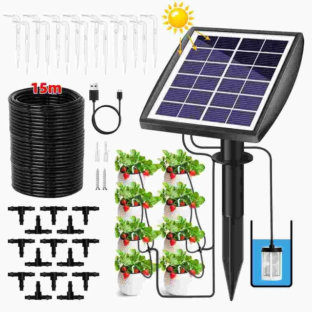 SOLAR DRIP IRRIGATION System Automatic Watering System for Indoor ...