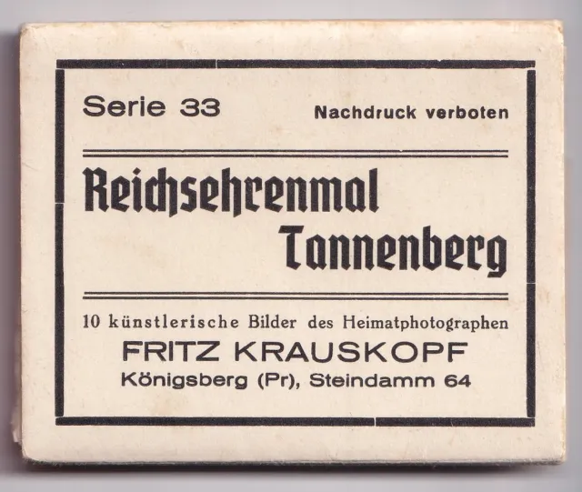 Antikes Fotoheftchen 10 Photographien Reichsehrenmal Tannenberg, ca. 1930er