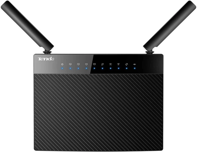 Tenda AC9 WLAN Router Gigabit Ethernet Dual-Band (2.4 GHz/5 GHz) Black