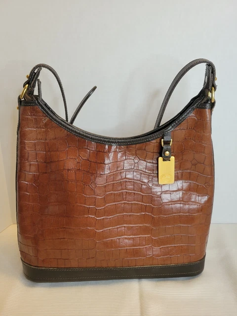Vintage Dooney and Bourke Croc Alligator Embossed Shoulder Hobo Bag