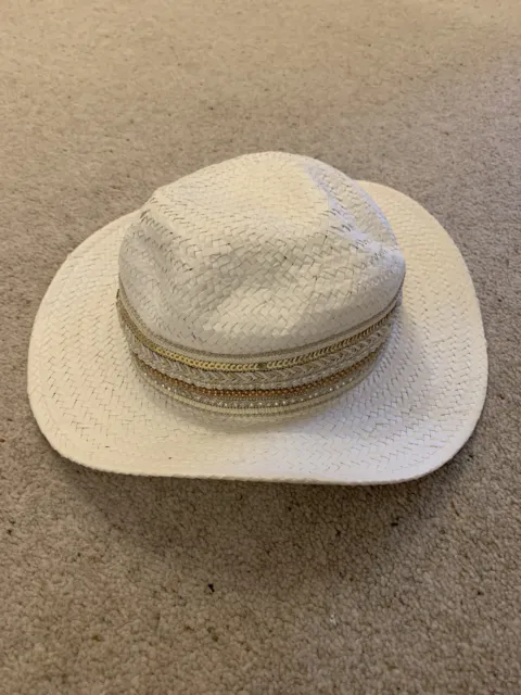 RIVER ISLAND Straw Sun Hat - Girls Age 1-5 Years - Immaculate Condition