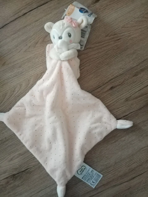 Doudou Biche Faon mouchoir beige rose pois dorés MOTS D'ENFANTS neuf
