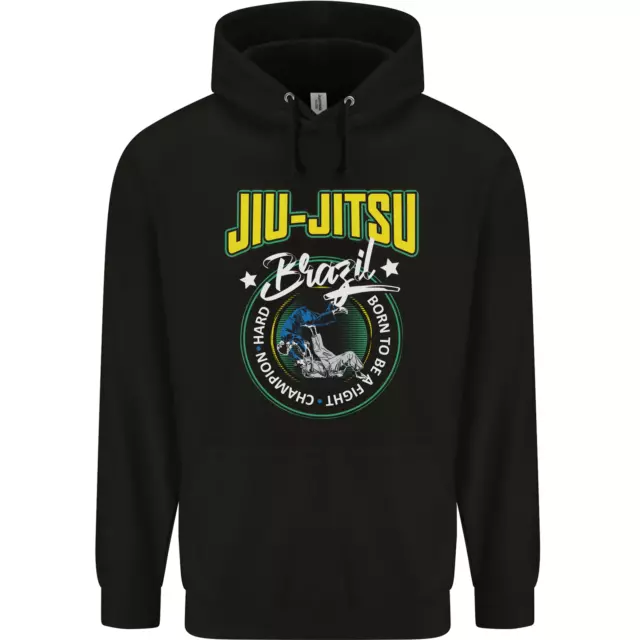 Jiu Jitsu Brazilian MMA Mixed Martial Arts Mens 80% Cotton Hoodie