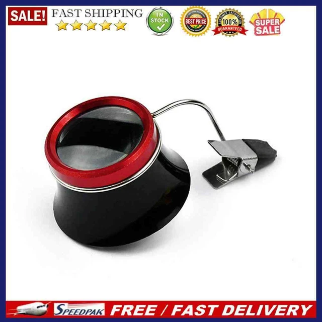 Watchmakers 10x Clip-On Eyeglass Watch Jewelry Repairing Magnifier Glass