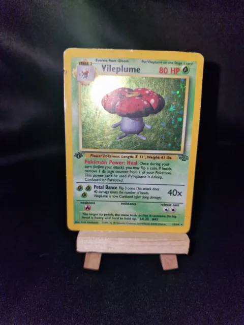 Pokémonkarten - Vileplume 15/64 1. Auflage Dschungel Set Holo selten 1999 WOTC AGB
