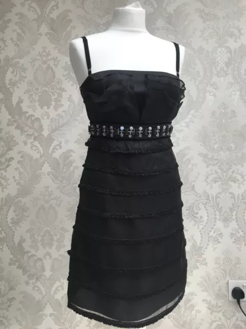 Genuine Dolce & Gabbana Cocktail Black Dress, Size 38 Label ( Italian), BNWT