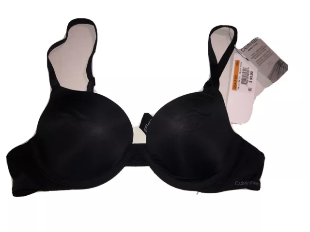 CALVIN KLEIN UNDERWEAR Women's Perfectly Fit Flex Push Up Plunge Bra, Black  36D $36.98 - PicClick
