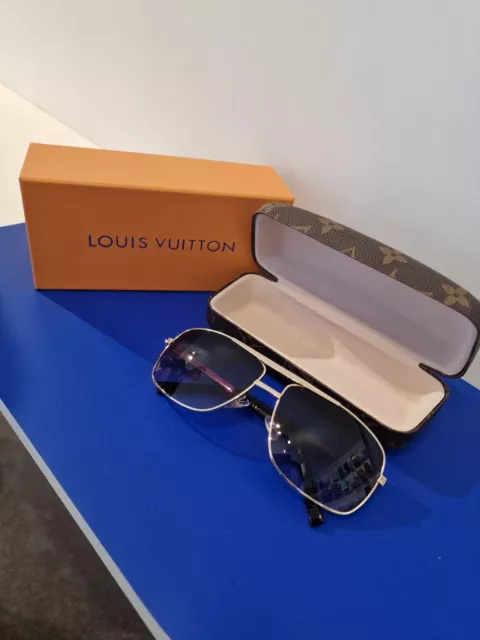 LOUIS VUITTON ATTITUDE Gold Framed Sunglasses, Case and Bag Z0259U £270.00  - PicClick UK