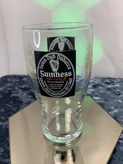 GUINNESS BEER GLASS ~ Extra Foreign Stout ~ Pint Glass ~ Dublin, Ireland