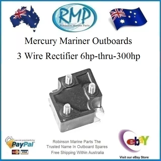 A Brand New Mercury Mariner Outboard 3 Wire Rectifier 6hp-thru-300hp # R 816770