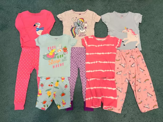 Lot of 10 Toddler Girls Pajamas - All Size 3T - All Carter’s!