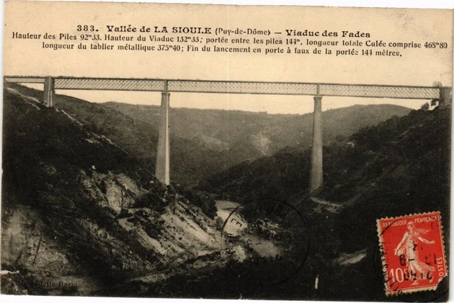 CPA SIOULE Valley (PUY-de-DOME) - FADES Viaduct - Height of (222076)