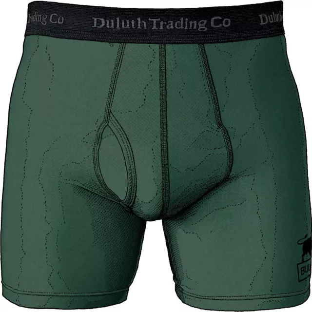 DULUTH TRADING CO Short Boxer Brief Mens Size 4XL Green Free Range