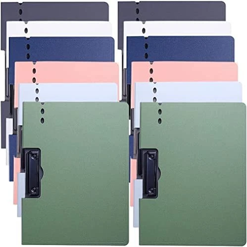 12 Pack A4 Binder Punchless with Spring Action Clamp Strong Clips File Folder...