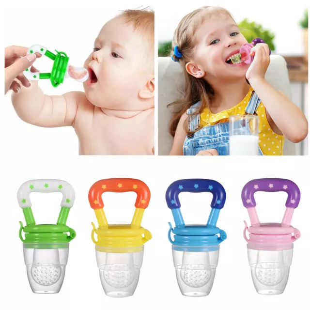 Baby Fruit Feeder Pacifier Fresh Food Nibbler Silicone Teething Toys For Infants