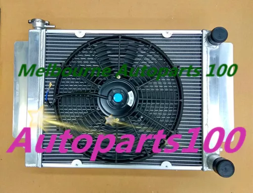 Aluminum Radiator for Mazda RX2 RX3 RX4 RX5 RX7 without heater pipe Manual + Fan